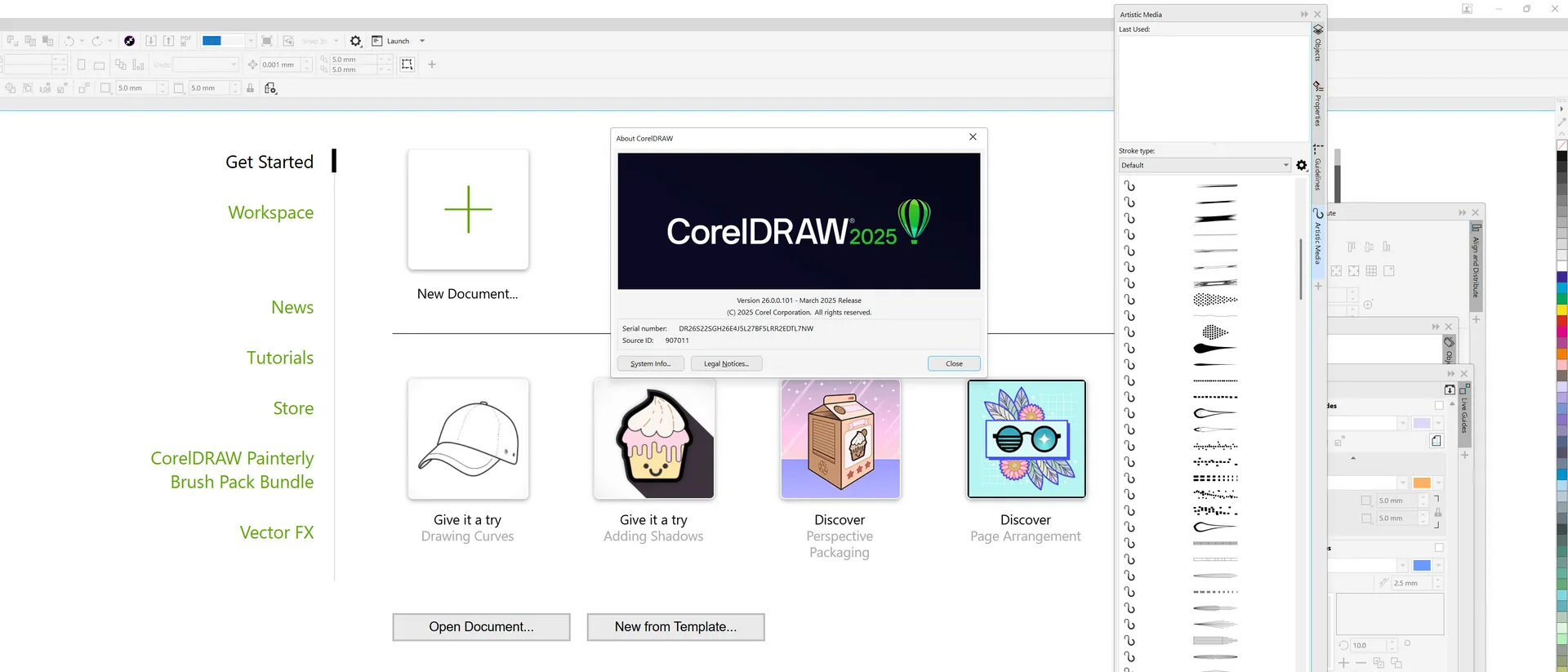 CorelDRAW 2025 Interface